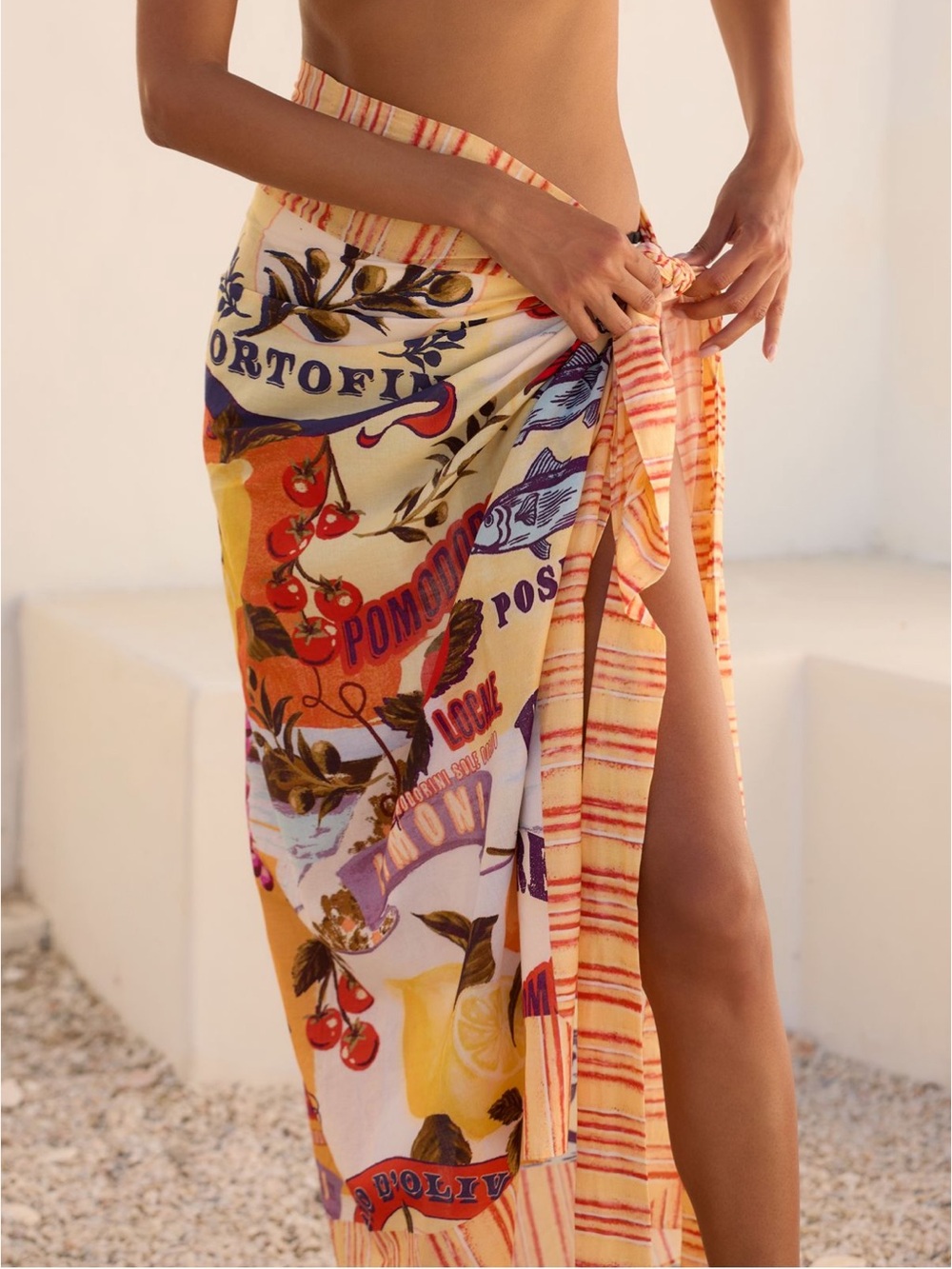 Mediterranean beach sarong beach cover up